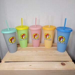 Set of 5 Buc-ee's Color-Changing Reusable Cold Cups 25 FL Oz.